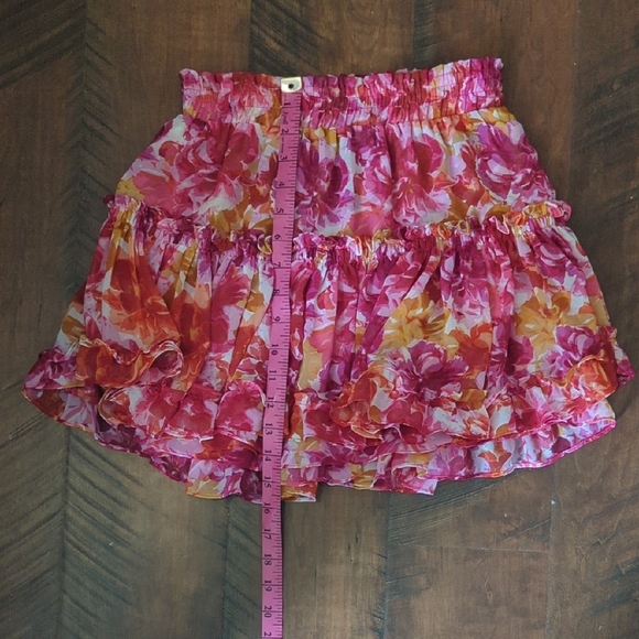 NWT Misa Los Angeles Pink Floral Smocked Top and Skirt Set XS - Picture 8 of 8